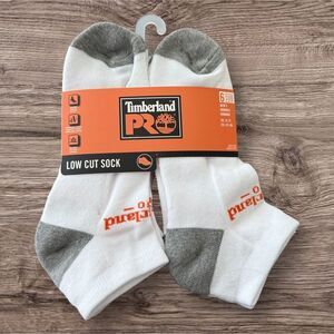 Timberland PRO Low Cut Socks White Cushioned Breathable Comfort and Durability